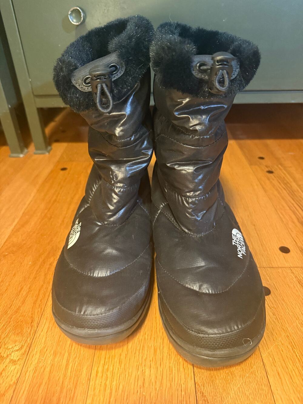 The North Face Nuptse Apres Puffer Boots Black Winter Womens Sz 8